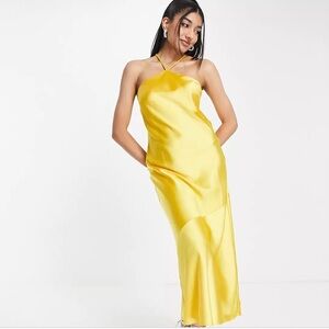 Silk single strap maxi dress